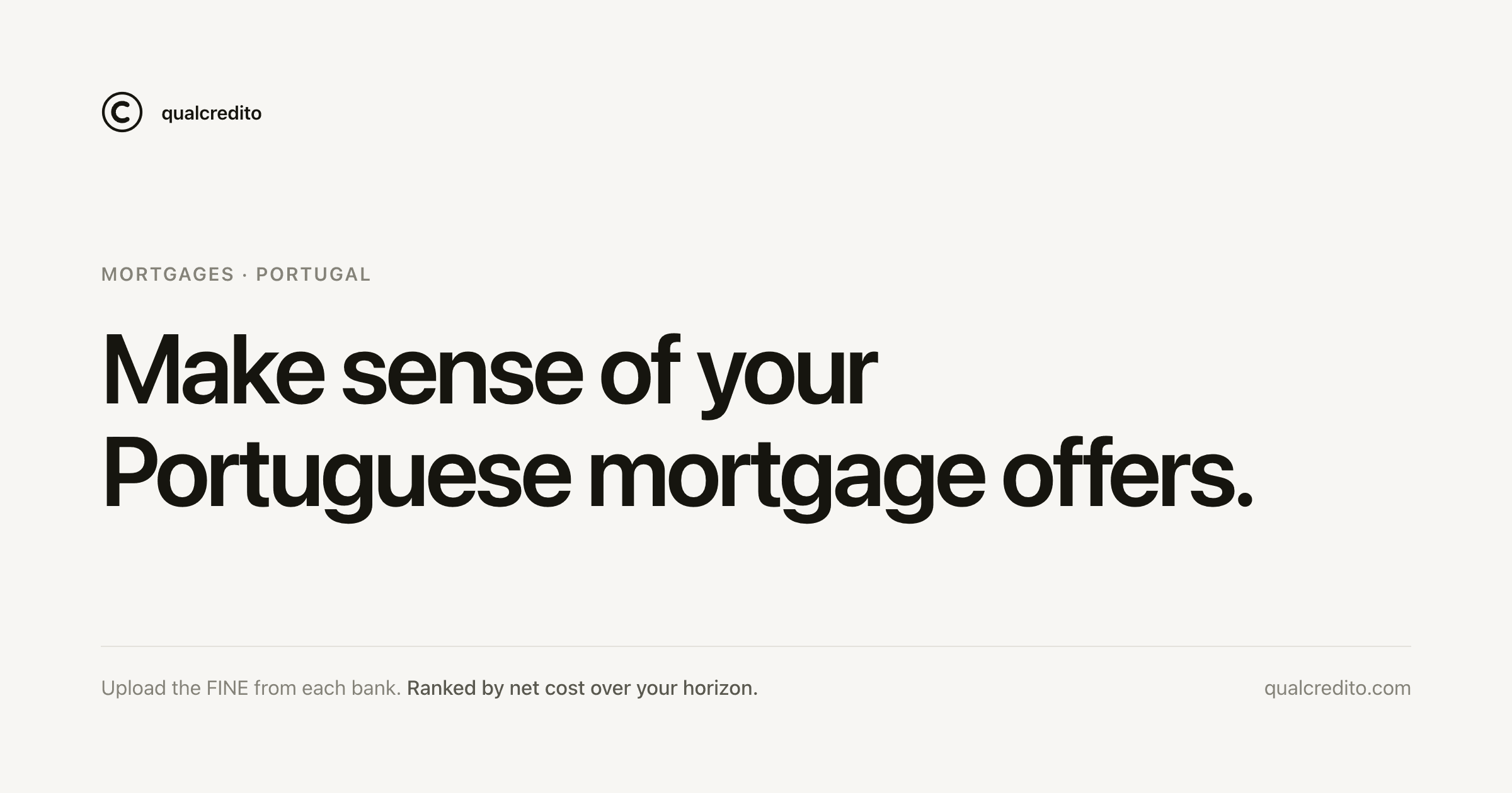 qualcredito: Make sense of your Portuguese mortgage offers.